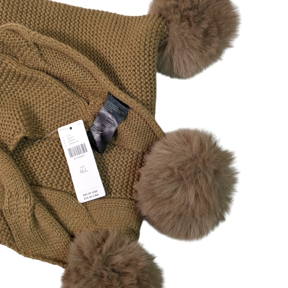 NEW Anthropologie Camel Tan Hooded Scarf / Winter Wrap - Picture 4 of 7